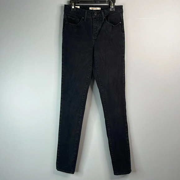 LEVIS Premium 311 Shaping Skinny Jeans Black Denim Black Tab Baddie Size 25 - Picture 13 of 13